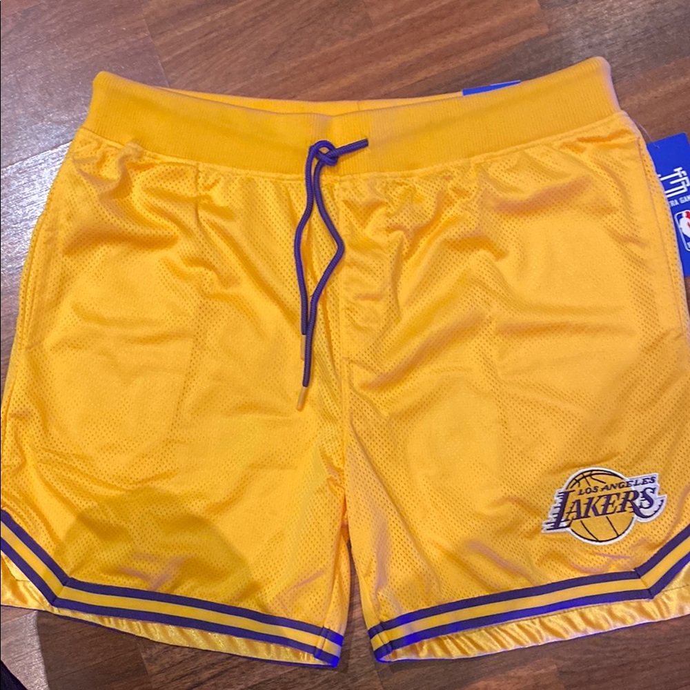 NBA Yellow and Purple Athletic Shorts